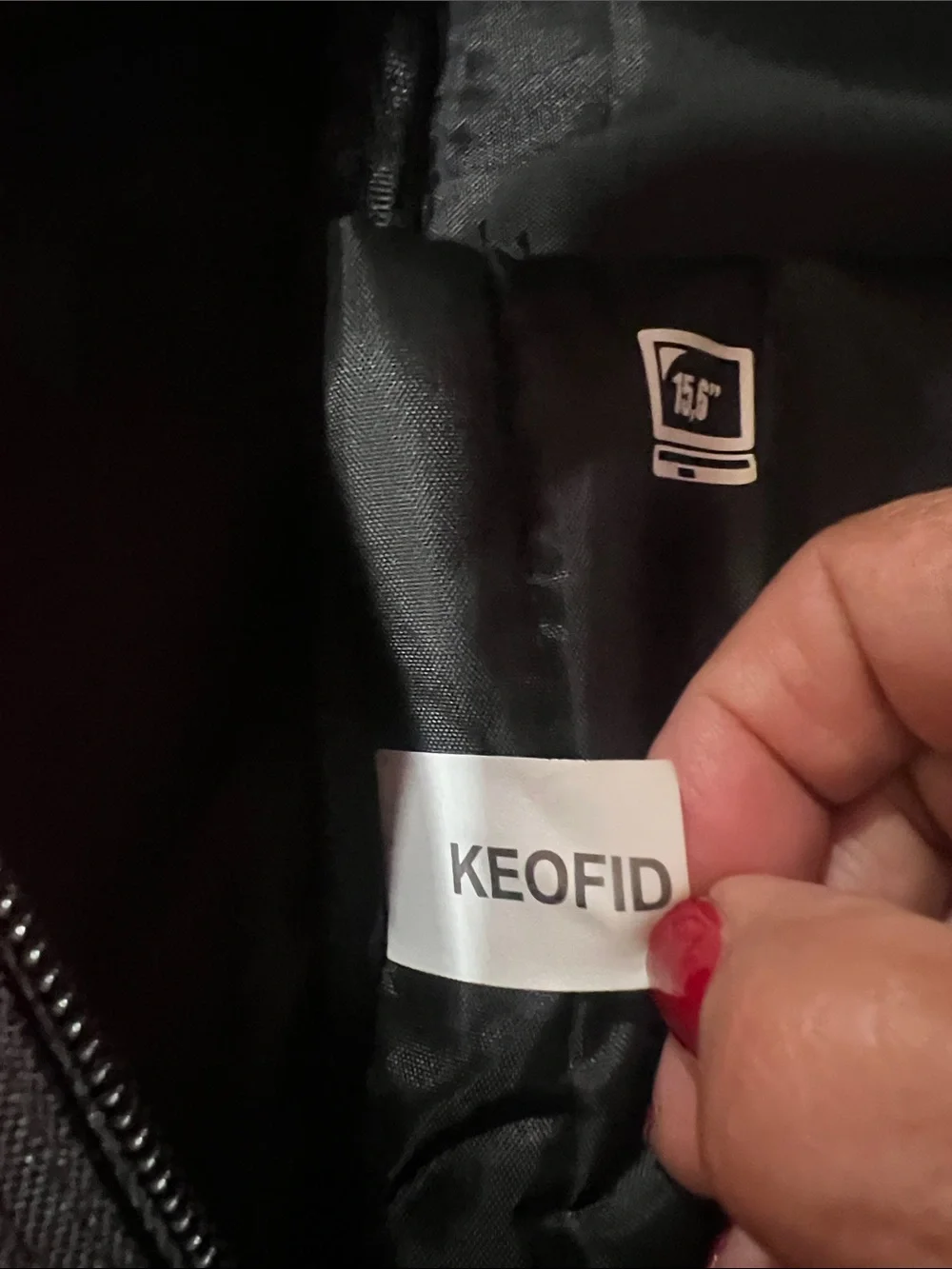 Classic Black Everyday Backpack with Leather Accent